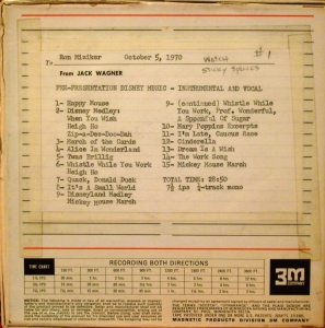 Disney Pre-Presentation Music 1970