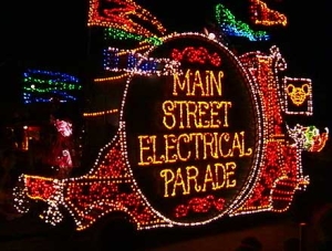 Disneyland Main Street Electrical Parade in Sequence 1977